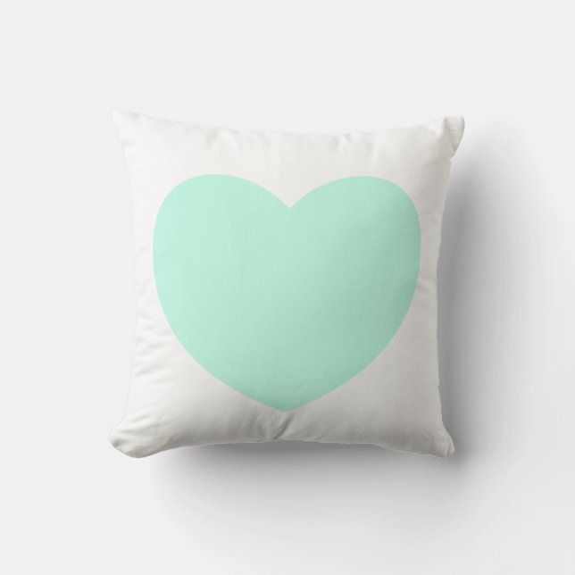 Mint Heart Pillow Kussen (Voorkant)