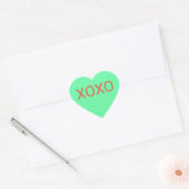 Mint Heart Snoep Hart Sticker (Envelop)