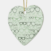 Mint Hipster glazen Keramisch Ornament (Links)