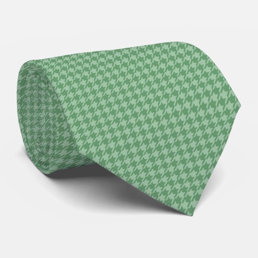 Mint Houndstooth Stropdas (Opgerold)