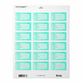 Mint Ice Blue en Black Monogram Etiket (Full Sheet)