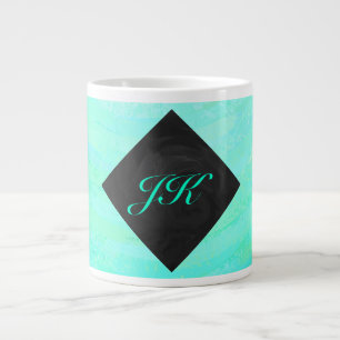 Mint Ice Blue en Black Monogram Jumbo Mok