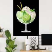 Mint Ice Cream Poster (Thuiskantoor)