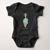 Mint Ice Cream Sparkler Baby Boy's 1e Verjaardag Romper (Voorkant)