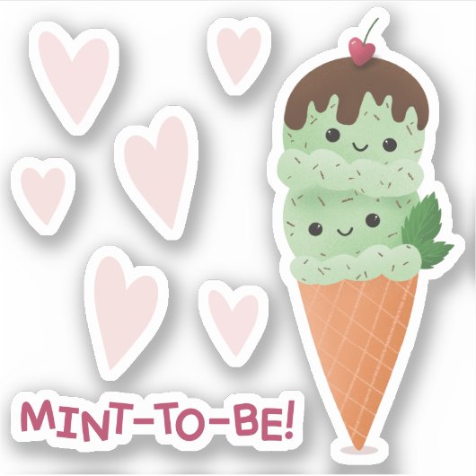 Mint Ice Cream Sticker (Voorkant)