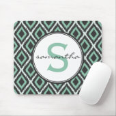 Mint Ikat Monogram Muismat (Met muis)