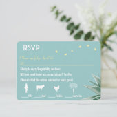 Mint Jaune Succulent Mariage RSVP Menu Choix (Debout devant)