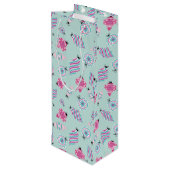 Mint Jolly Baubles Wine Gift Bag Wijn Cadeautas (Achterkant Gekanteld)