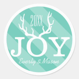 Mint Joy Holiday Kerstmis Ronde Sticker