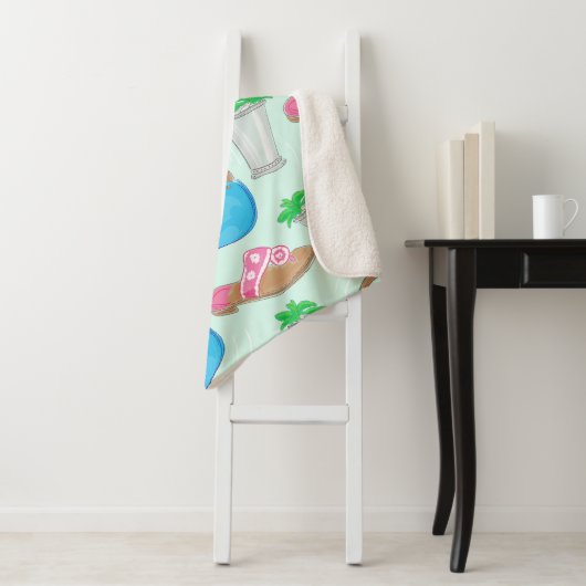 Mint Julep Bermuda-tas Sandalen Derby Sherpa Deken (In situ)