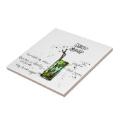 Mint Julep Cocktail Recipe Tegeltje (Zijkant)