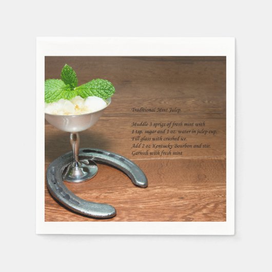 Mint Julep Cocktail servet (Voorkant)