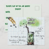 MINT JULEP DERBY INVITATION DU PARTI (Devant / Derrière)