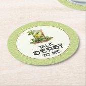 Mint Julep Derby Ronde Kartonnen Onderzetter (Gebogen)