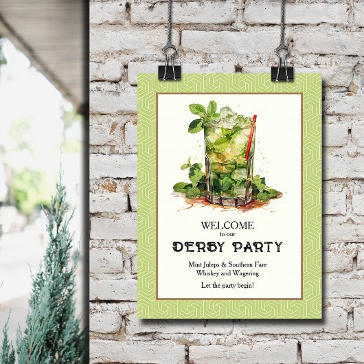 Mint Julep Derby Welkom Poster
