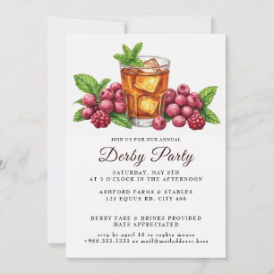 Mint Julep Horse Race Derby Day Party Kaart