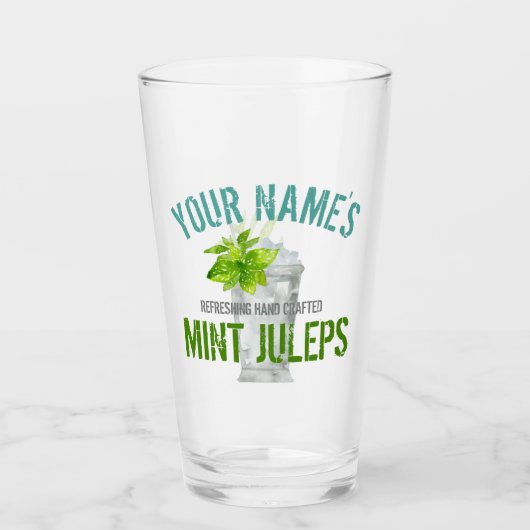 Mint Julep persoonlijk Glas (Voorkant)