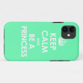 Mint Keep Calm & Be a Princess iPhone 5 Hoesje (Achterkant (horizontaal))