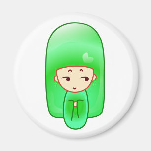 Mint kokeshi magneet