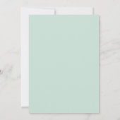 Mint Koraal Wilde Bloemen Bruiloft Kaart (Achterkant)