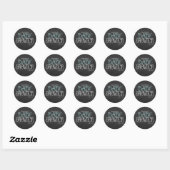 Mint  krijtbord Baby shower Ronde Sticker (Vel)