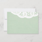 Mint Lace Doily Wedding RSVP (Dos)