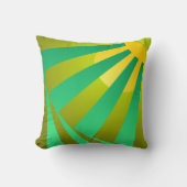 Mint Leafs Over Honey Melon Floating in Chartreuse Kussen (Voorkant)