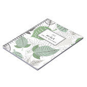 Mint Leaves Pattern Gepersonaliseerd Notitieboek (Linkerzijde)