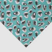 Mint leopard dierprintpatroon tissuepapier (Detail)