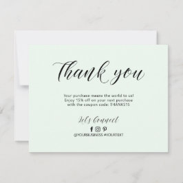 Mint Lettering Business Pakket Hartelijk dank Bedankkaart