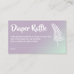 Mint & Lila Ombre Baby shower Luier Raffle Kaarten