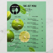 Mint Limoen Restaurant Afhalen Menu met QR-code (Voorkant)