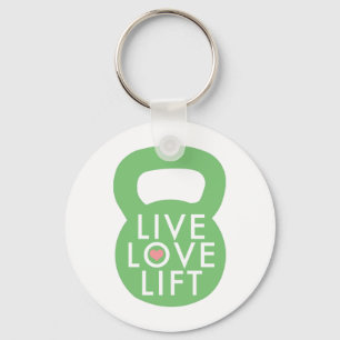 Mint "Live Love Lift" Sleutelhanger