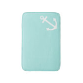 Mint Love Anchor Nautical Badmat (Voorkant Verticaal)