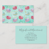 Mint Macaroon Boulangerie Delicate Carte de visite (Devant / Derrière)