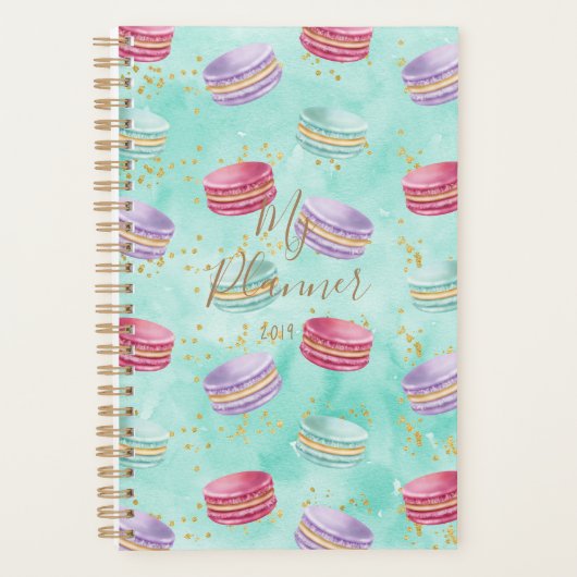 Mint Macaroon Cookies Delicate Confetti Planner (Voorkant)