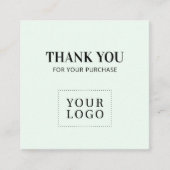 Mint Merci moderne simple Cartes de visite (Devant)