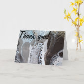 "Mint mocha bubbels met schuim" Bedankt Kaart (Gele Bloem)