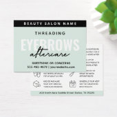 Mint moderne Simple Eyebrow Threading Aftercare (Bureau)