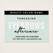 Mint moderne Simple Eyebrow Threading Aftercare (Devant)