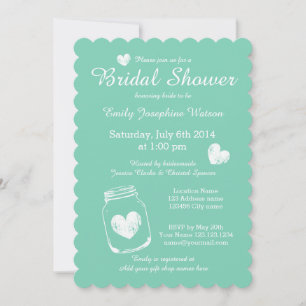 Mint  moerasjar bridal douches kaart