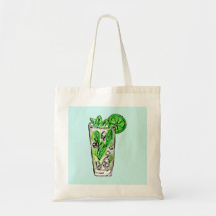 Mint Mojito in Summer Waterverf Cocktail Tote Bag