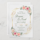 Mint Mold Modern Wedding Invitation Poster Kaart (Voorkant / Achterkant)