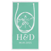 Mint monogramme et dollar mariage cadeau sacs (Devant)