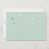 Mint Moon et étoiles Baby shower Invitation (Dos)