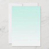 Mint Moon Star Genre Neutre Baby shower Invitation (Dos)