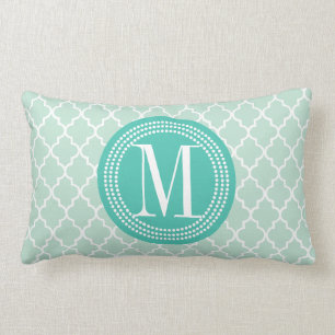 Mint Moroccan Tiles Lattice Persoonlijk Kussen