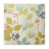 Mint n Olijf Natuur Patterned Keramische Tegel Tegeltje (Voorkant)