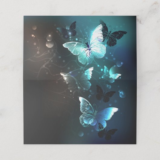 Mint Night Butterflies (Buitenkant ongevouwen)