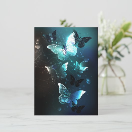 Mint Night Butterflies Aankondiging (Staand voorkant)